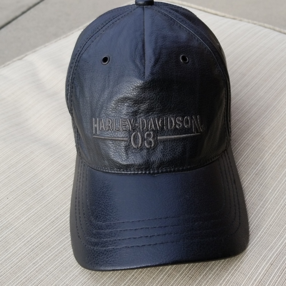 Harley-davidson leather cap